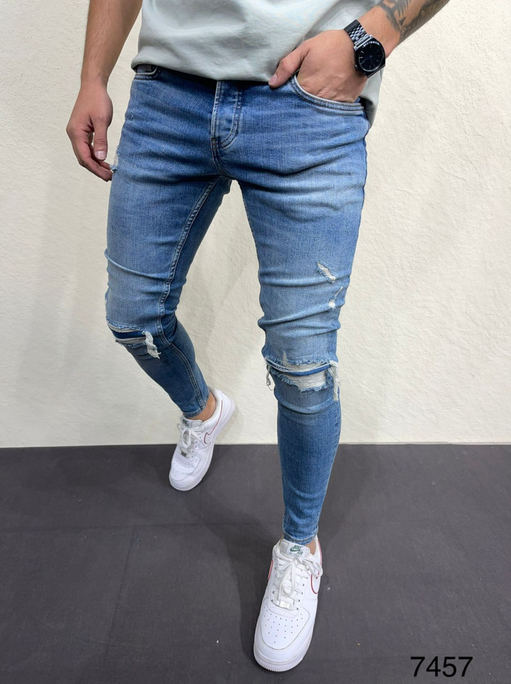 BLUGI SKINNY PATCHES BLUE BGAS929(7457) (MĂRIME: 33)