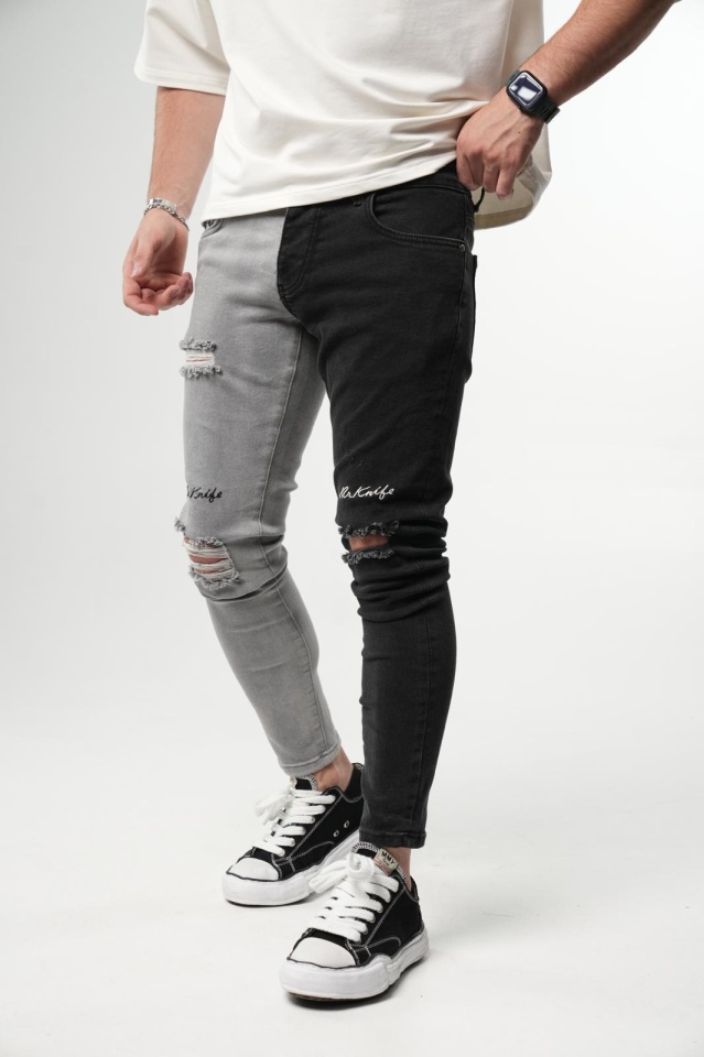 BLUGI SLIM BICOLOR SPLASH BLACK-GREY BGAS1159(9613) (MĂRIME: 38)