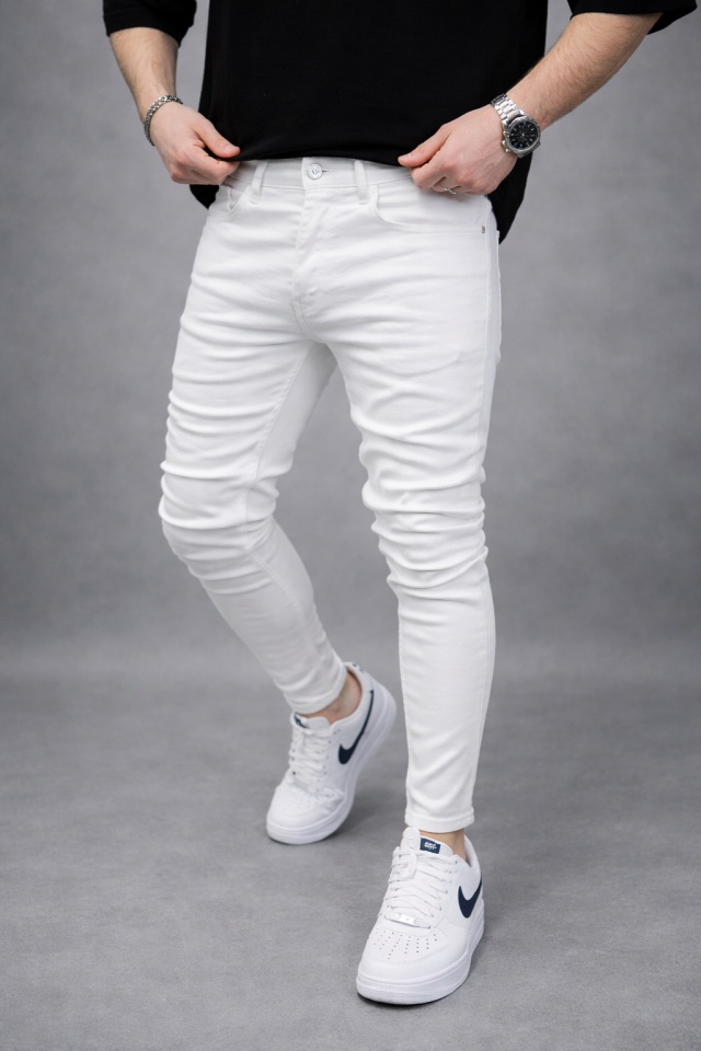 BLUGI SLIM FIT ALBI – CLEAN STREET STYLE (MĂRIME: 36)