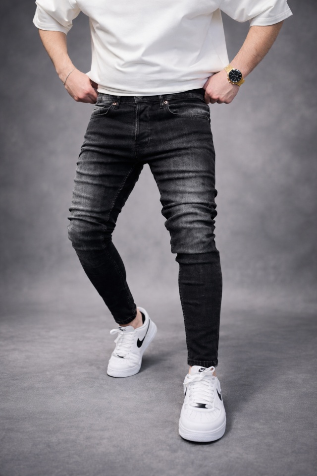 BLUGI SLIM FIT NEGRO WASH – FADED STREET STYLE (MĂRIME: 40)