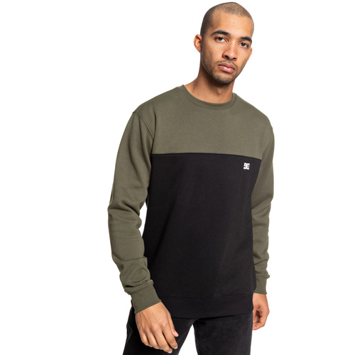 Bluza barbati Dc Shoes Rebel Crew Block 3 Greenblack EDYFT03456-XCCK - poza 1