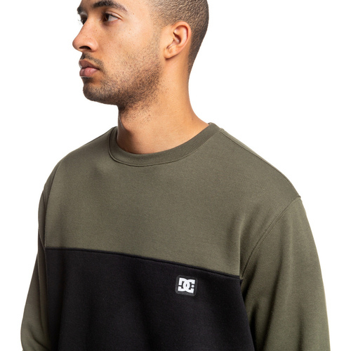 Bluza barbati Dc Shoes Rebel Crew Block 3 Greenblack EDYFT03456-XCCK - poza 3