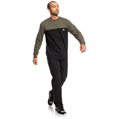 Bluza barbati Dc Shoes Rebel Crew Block 3 Greenblack EDYFT03456-XCCK - poza 4