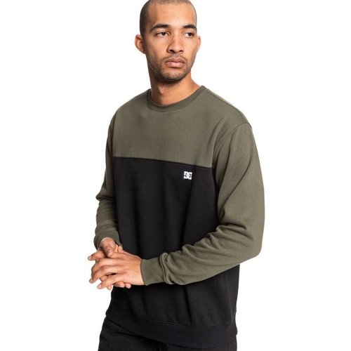 Bluza barbati Dc Shoes Rebel Crew Block 3 Greenblack EDYFT03456-XCCK - poza 5