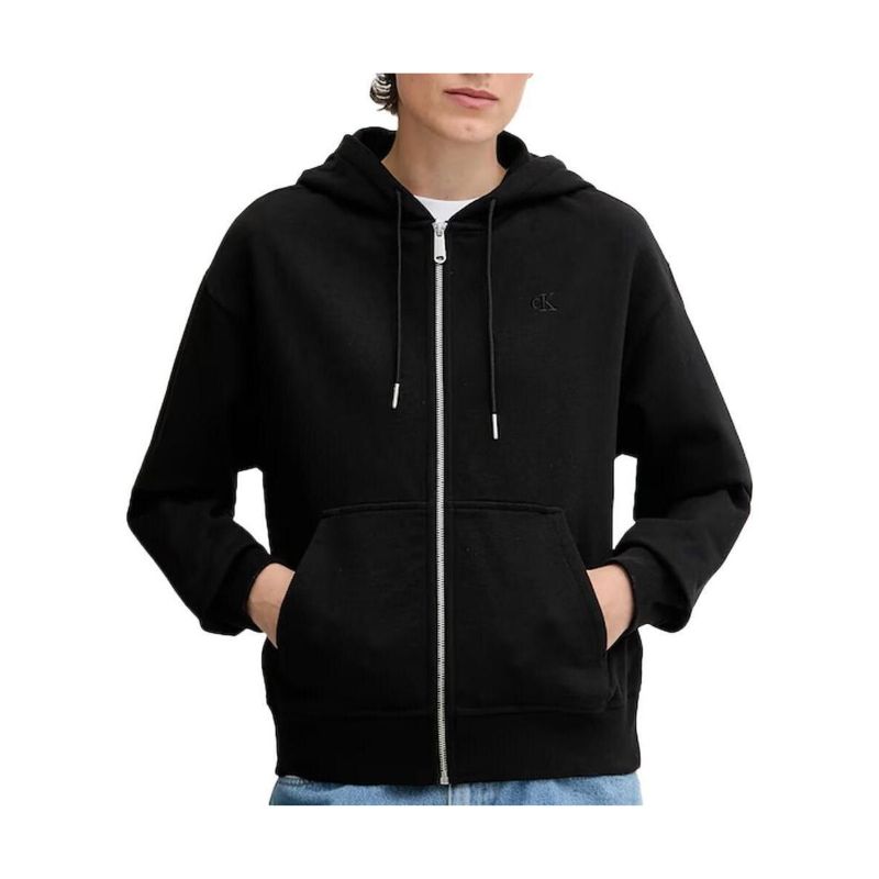 Bluza cu fermoar Calvin Klein ARCHIVE LOGO FRENCH TERRYFZ HOO - poza 1