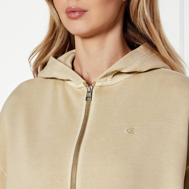 Bluza cu fermoar Calvin Klein BOLD WASHED CK APPLIQUEZIP-THRU - poza 3