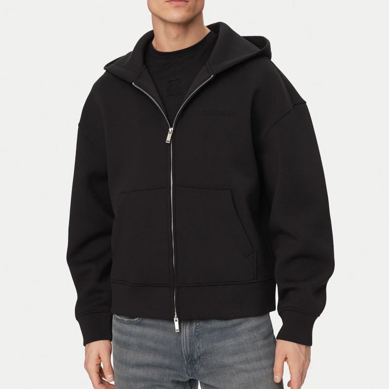 Bluza cu fermoar Calvin Klein COTTON SPACER FULL-ZIP HOODIE