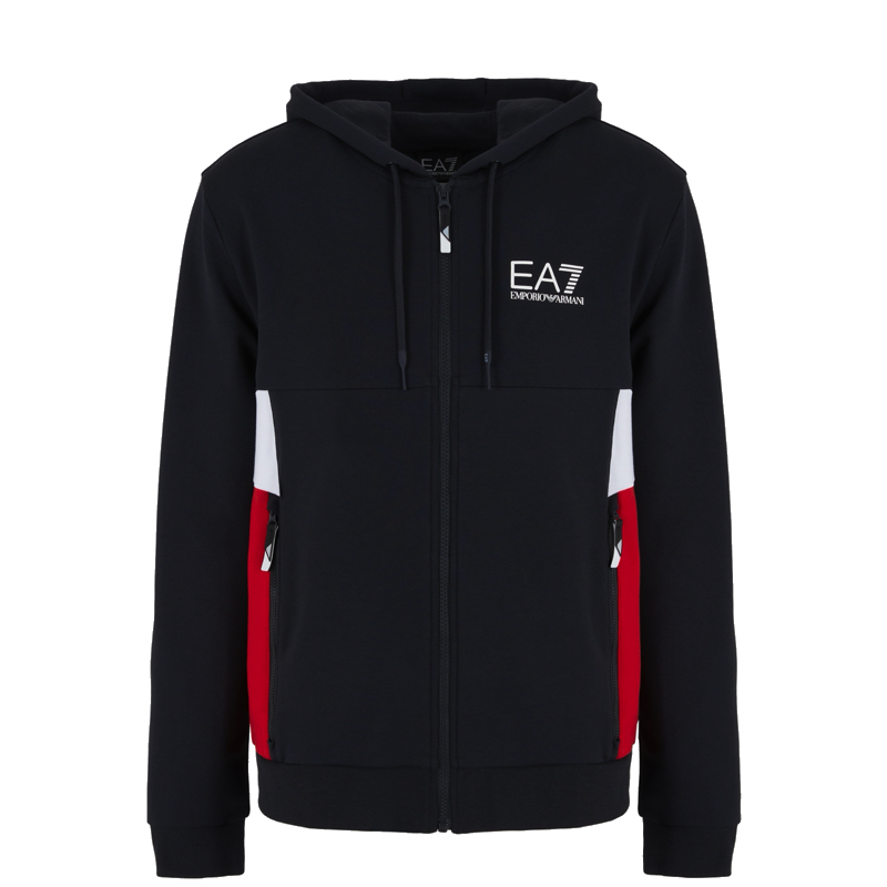 Bluza cu fermoar EA7 M hoodie FZ COPL - poza 1