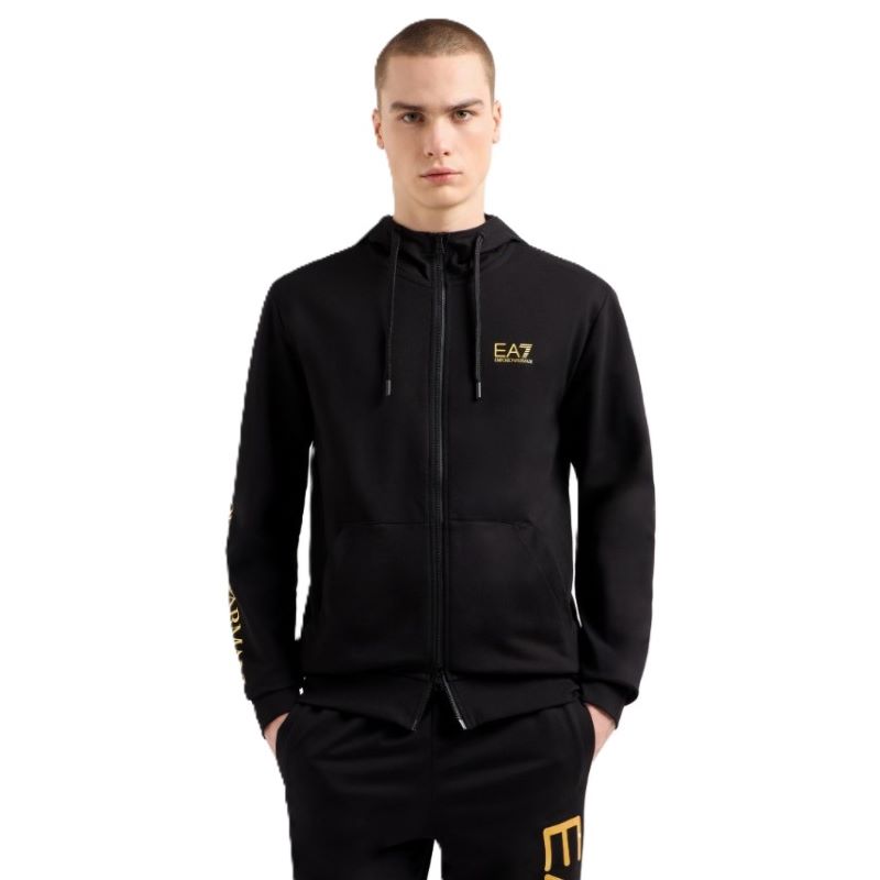 Bluza cu fermoar EA7 M HOODIE FZ EXTENDED LOGO CC - poza 1