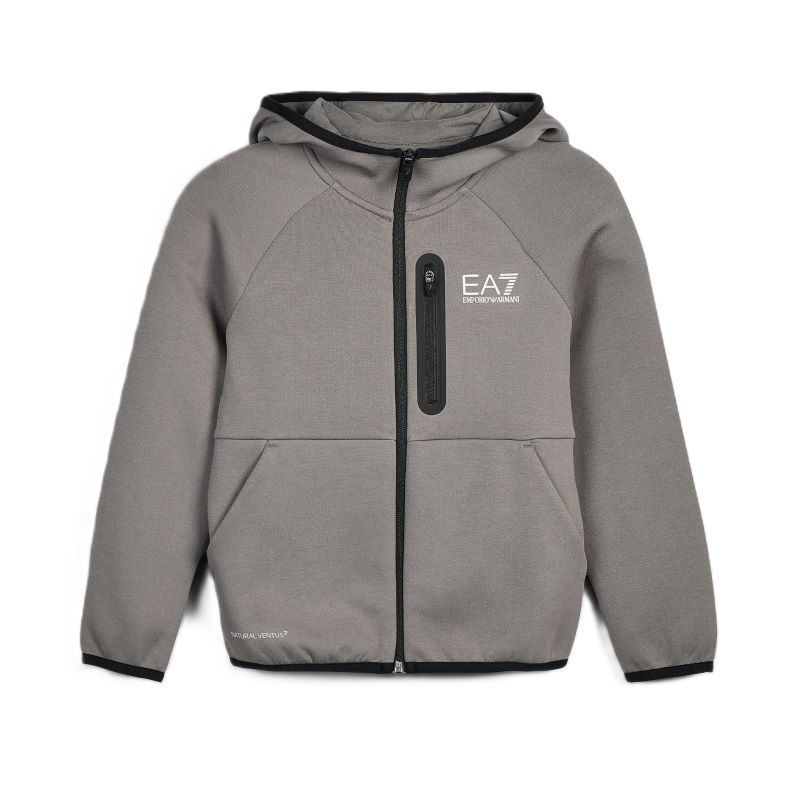 Bluza cu fermoar EA7 NATURAL VENTUS7 BOY HOODIE FZ COPL