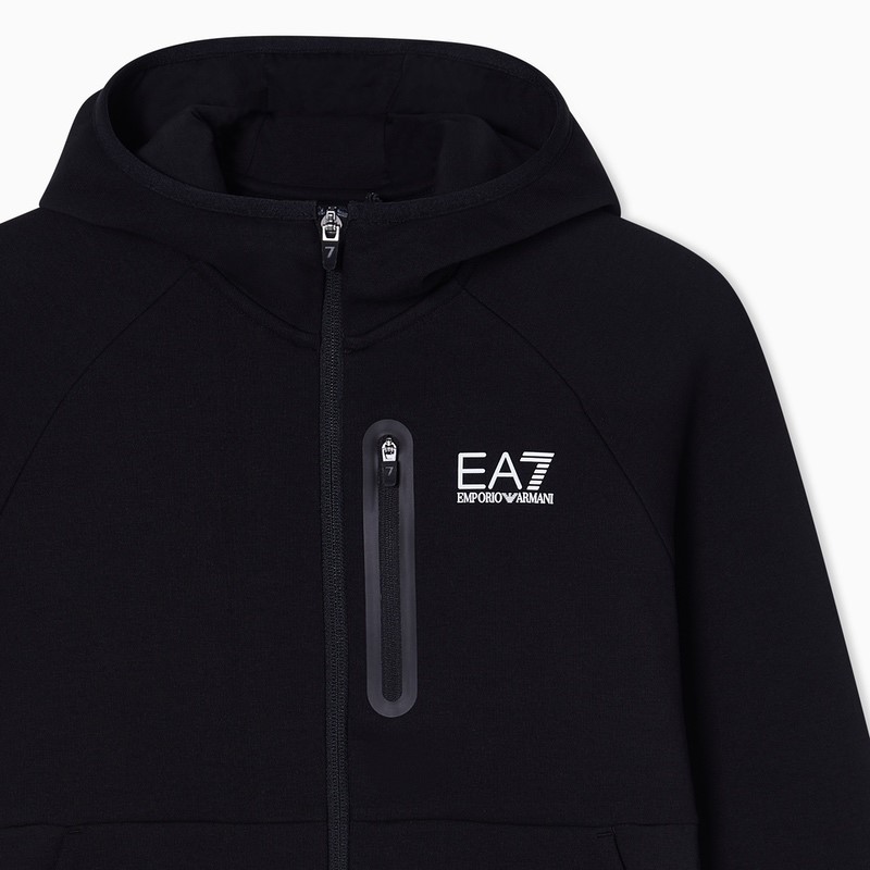 Bluza cu fermoar EA7 NATURAL VENTUS7 BOY HOODIE FZ COPL - poza 3