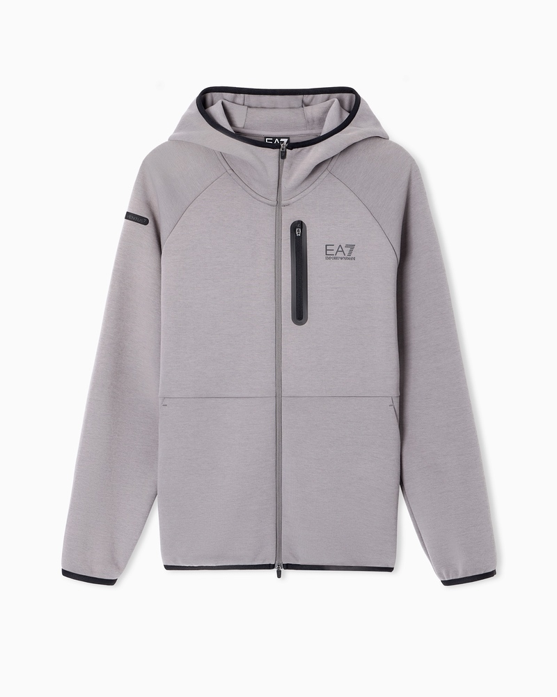 Bluza cu fermoar EA7 NATURAL VENTUS7 M HOODIE FZ - poza 3