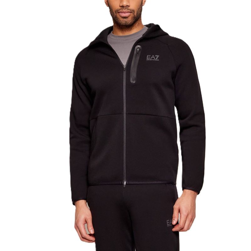 Bluza cu fermoar EA7 NATURAL VENTUS7 M HOODIE FZ - poza 1