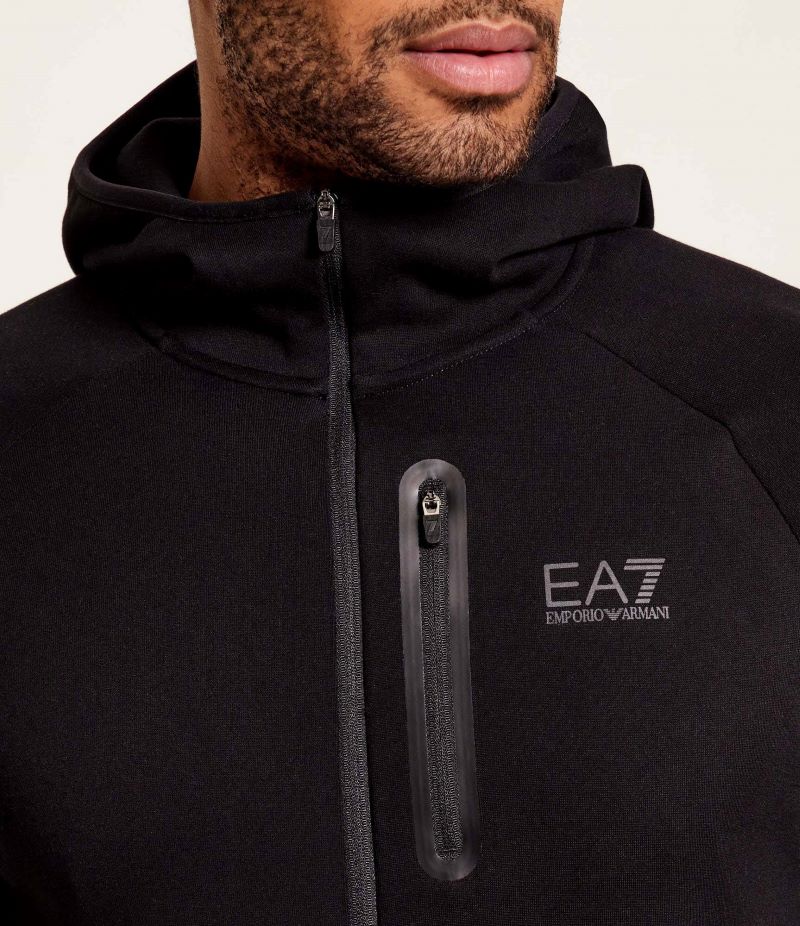 Bluza cu fermoar EA7 NATURAL VENTUS7 M HOODIE FZ - poza 3