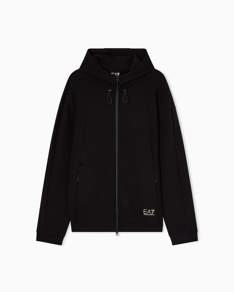 Bluza cu fermoar EA7 TRAIN ATHLETIC MIX M HOODIE FZ COPL - poza 3