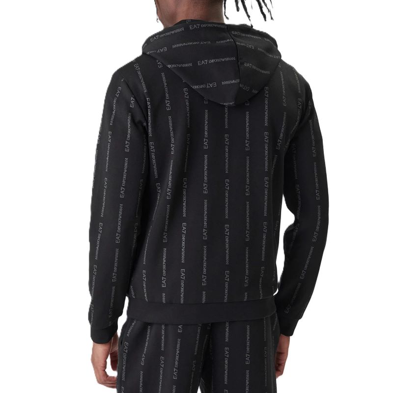 Bluza cu fermoar EA7 TRAIN GRAPHIC SERIES M HOODIE FZ COPL MONOGRAM PRINTED - poza 2