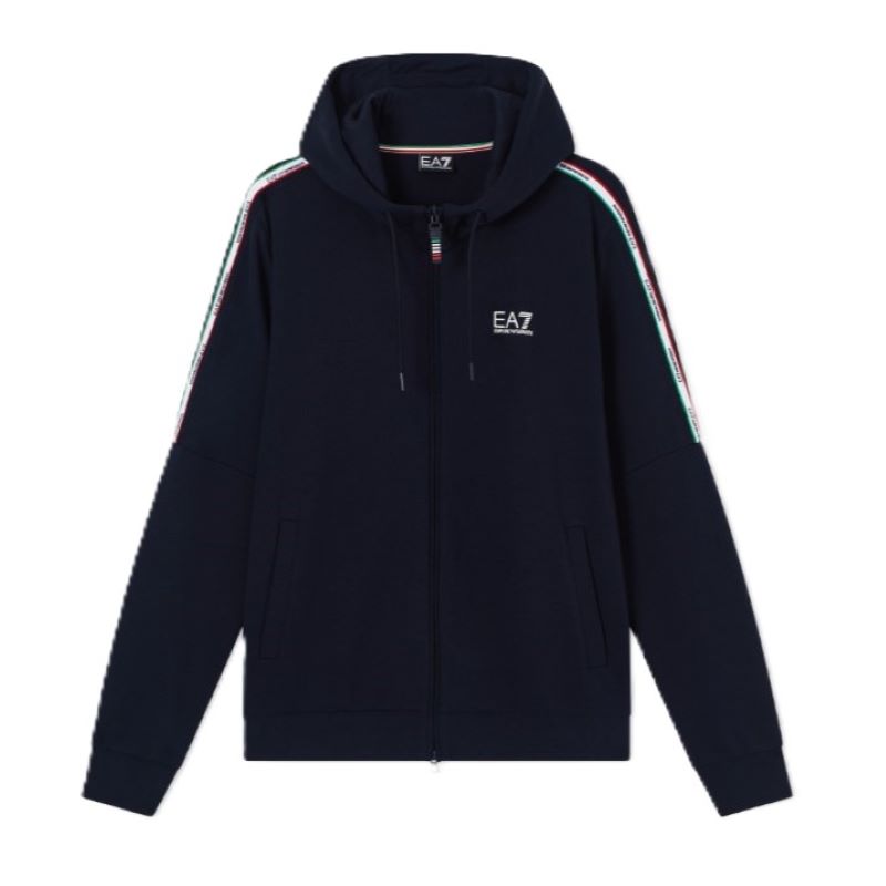 Bluza cu fermoar EA7 TRAIN ITALIAN SPIRIT M HOODIE FZ COPL