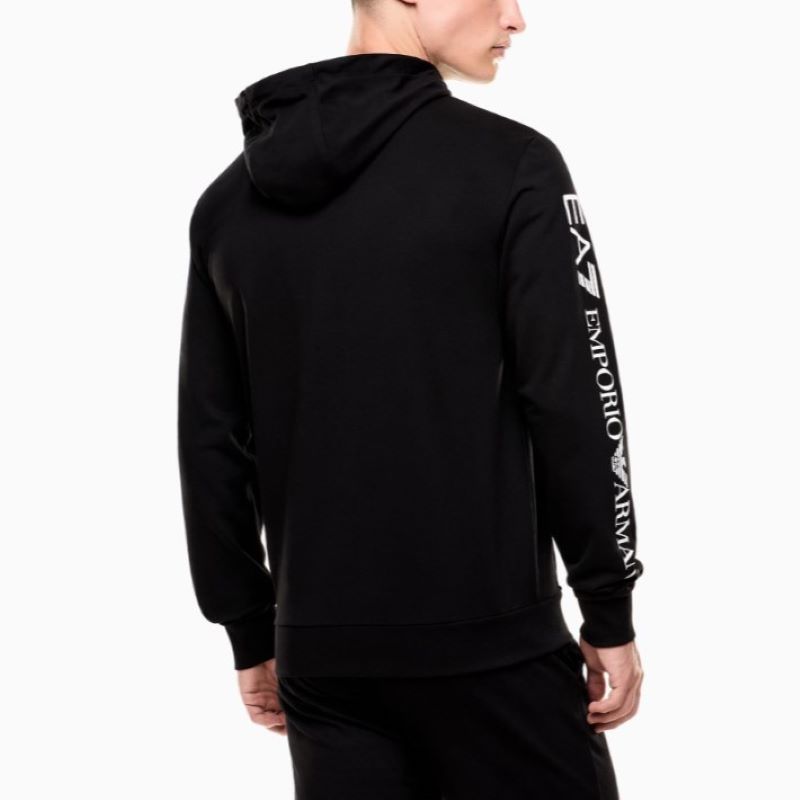 Bluza cu fermoar EA7 TRAIN LOGO SERIES M HOODIE FZ EXTENDED LOGO COFT CC - poza 3