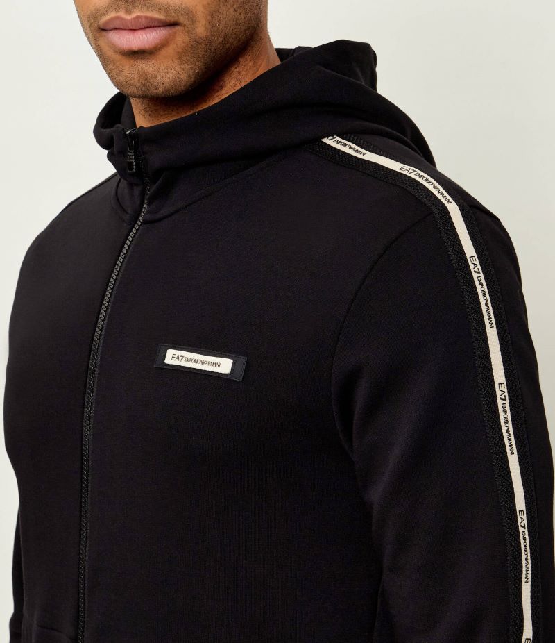 Bluza cu fermoar EA7 TRAIN LOGO SERIES MAN HOODIE FZ CO PL TAPE - poza 3