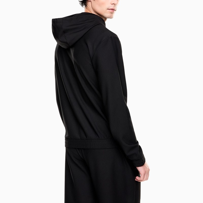 Bluza cu fermoar EA7 TRAIN PREMIUM LABEL M HOODIE FZ KNITTED JACQUARD - poza 2