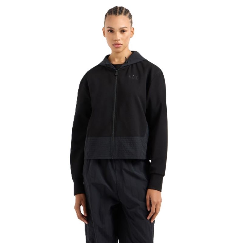 Bluza cu fermoar EA7 W HOODIE FZ - poza 1