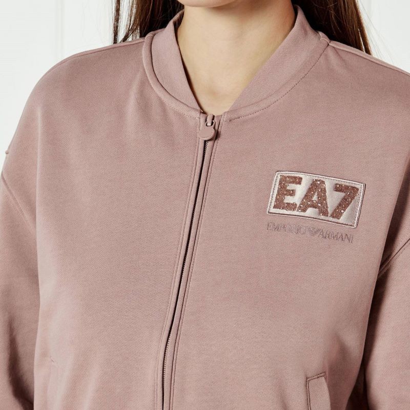Bluza cu fermoar EA7 W T-TOP FZ CRYSTAL - poza 3