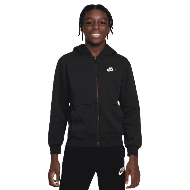 Bluza cu fermoar Nike K NSW CLUB FLC HD FZ LS LBR - poza 1
