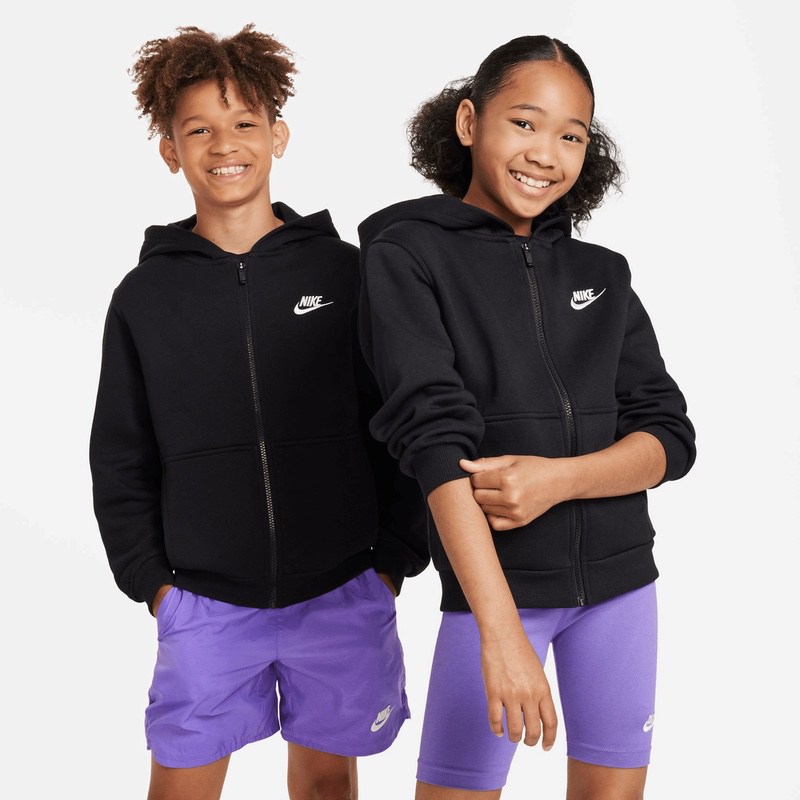 Bluza cu fermoar Nike K NSW CLUB FLC HD FZ LS LBR - poza 5