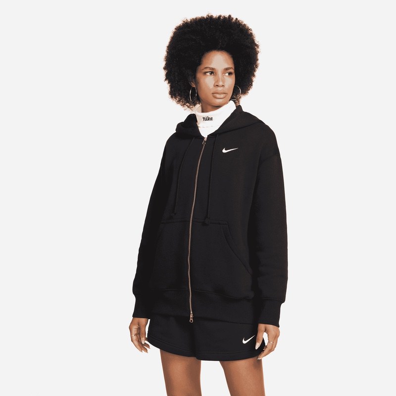 Bluza cu Fermoar Nike W Nsw PHNX fleece full zip OS hoodie - poza 1