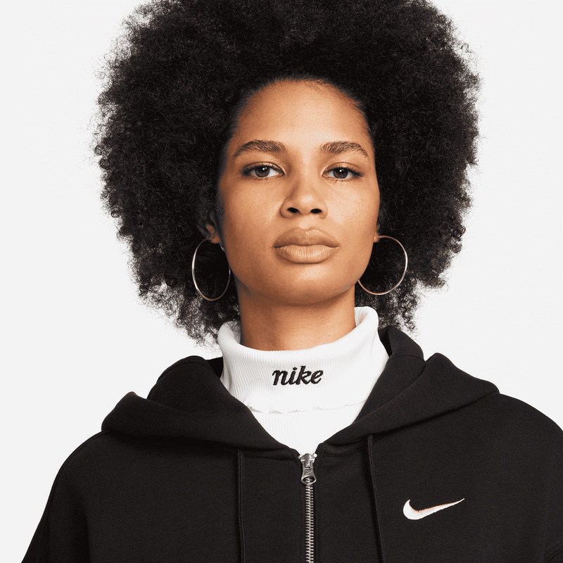 Bluza cu Fermoar Nike W Nsw PHNX fleece full zip OS hoodie - poza 3