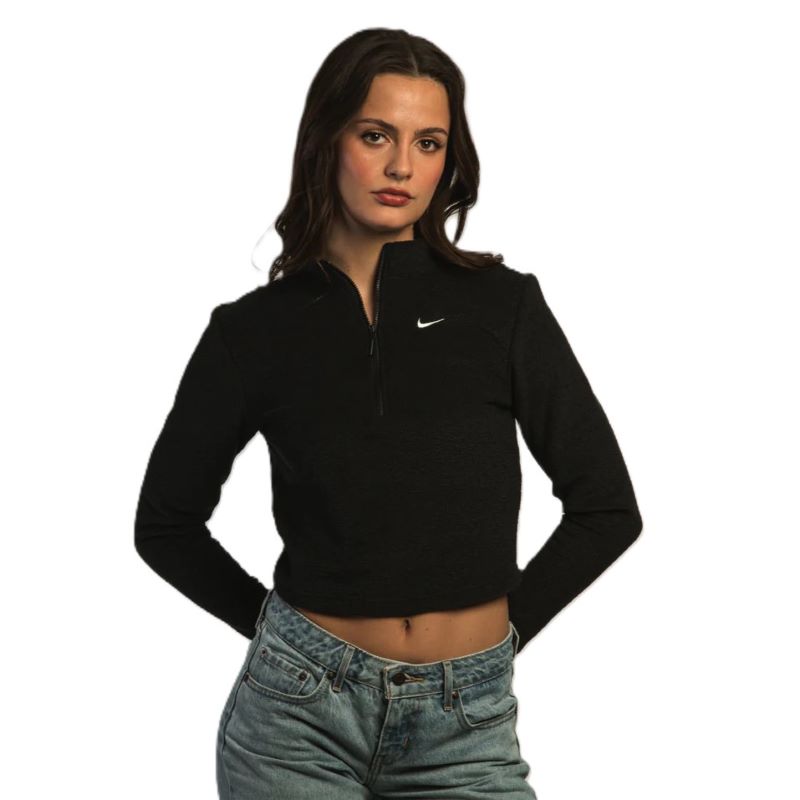 Bluza cu fermoar Nike W NSW PHNX PLSH HZ LS TOP