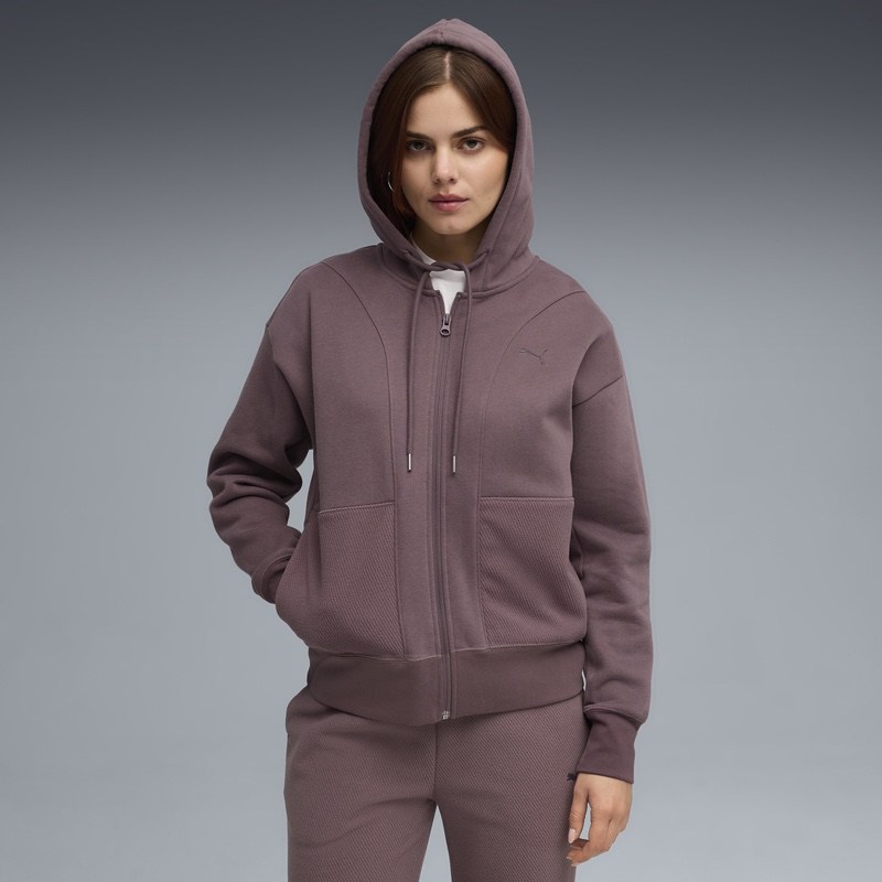 Bluza cu fermoar Puma HER Relaxed Full-Zip Hoodie FL - poza 3