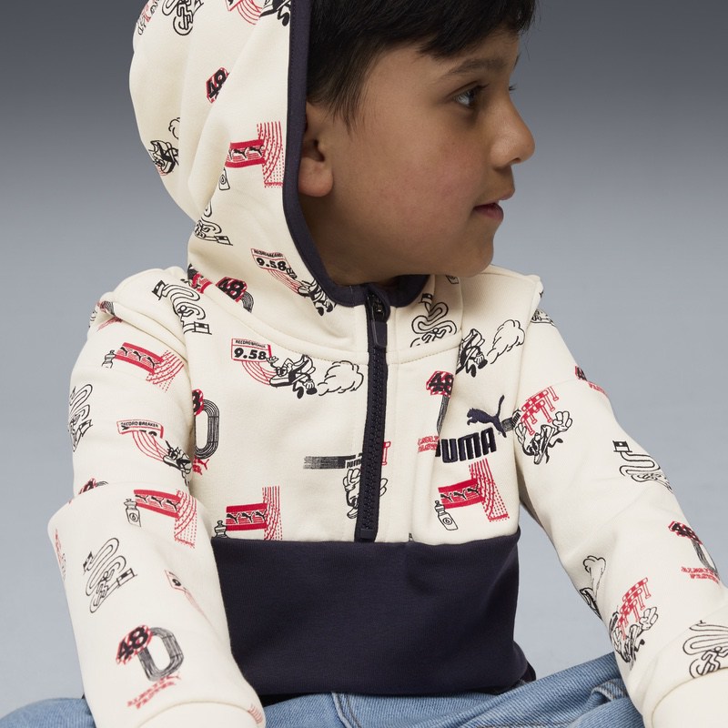 Bluza cu fermoar Puma LITTLE RUNNERS Half-Zip Hoodie PS - poza 3