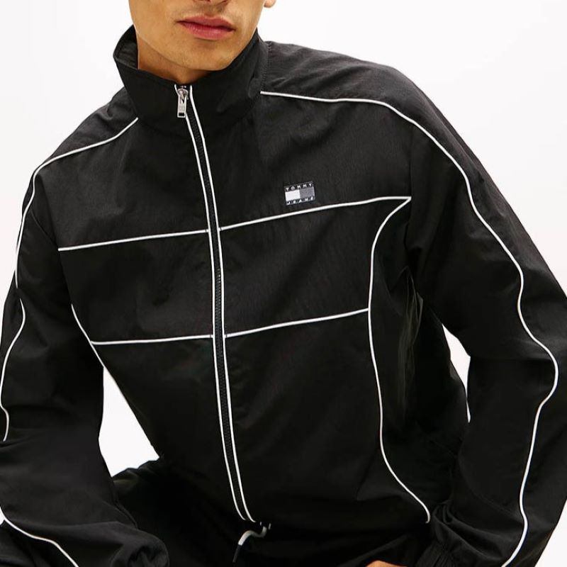 Bluza cu fermoar Tommy Hilfiger TJM PIPING DETAIL FLAG JACKET - poza 3