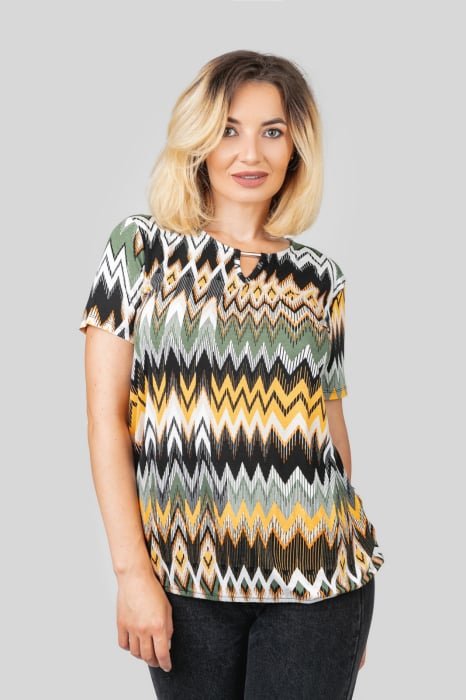 Bluza cu imprimeuri zig-zag