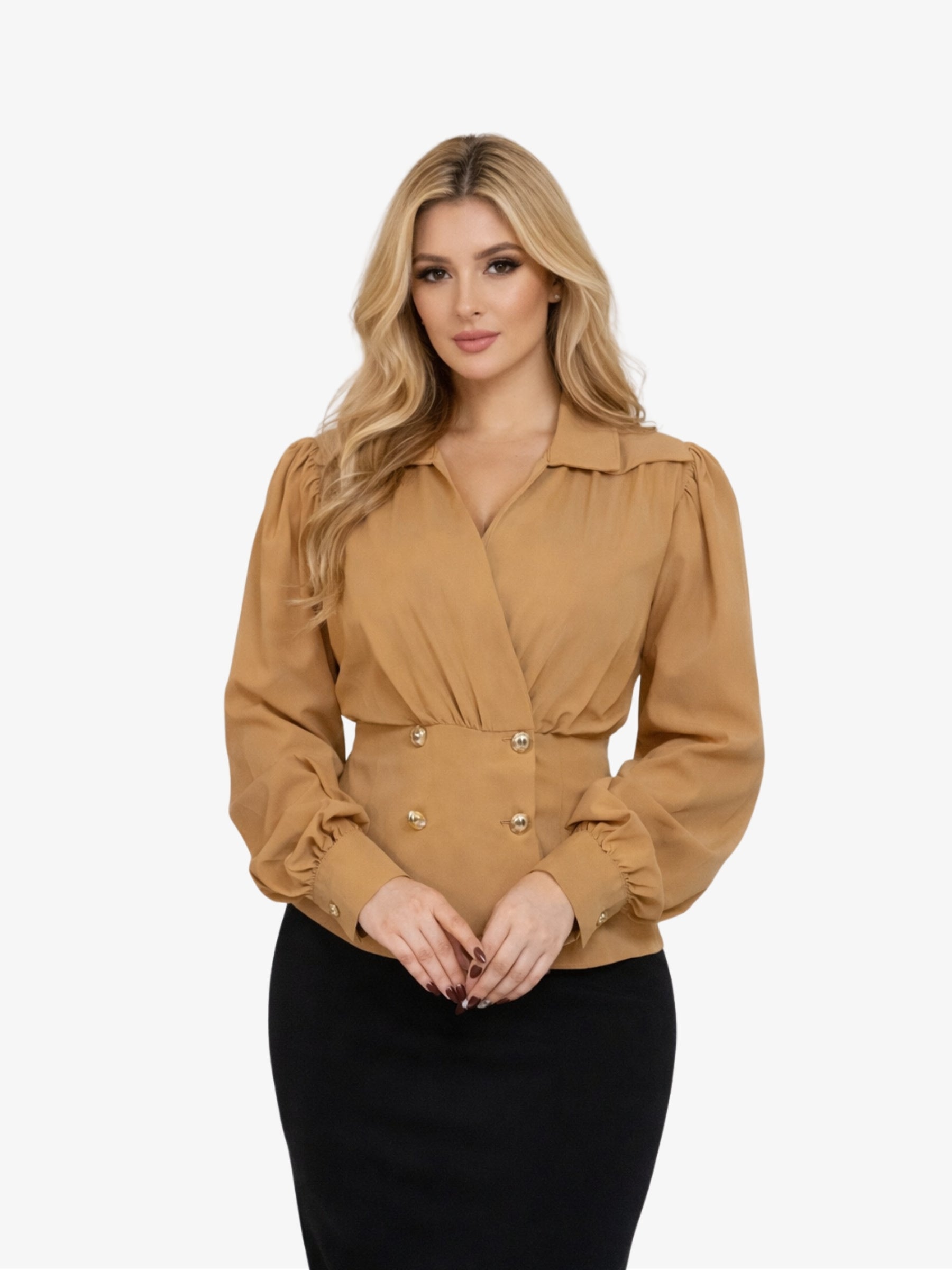 Bluza din Satin si Bumbac "Jessy", Maro - XL