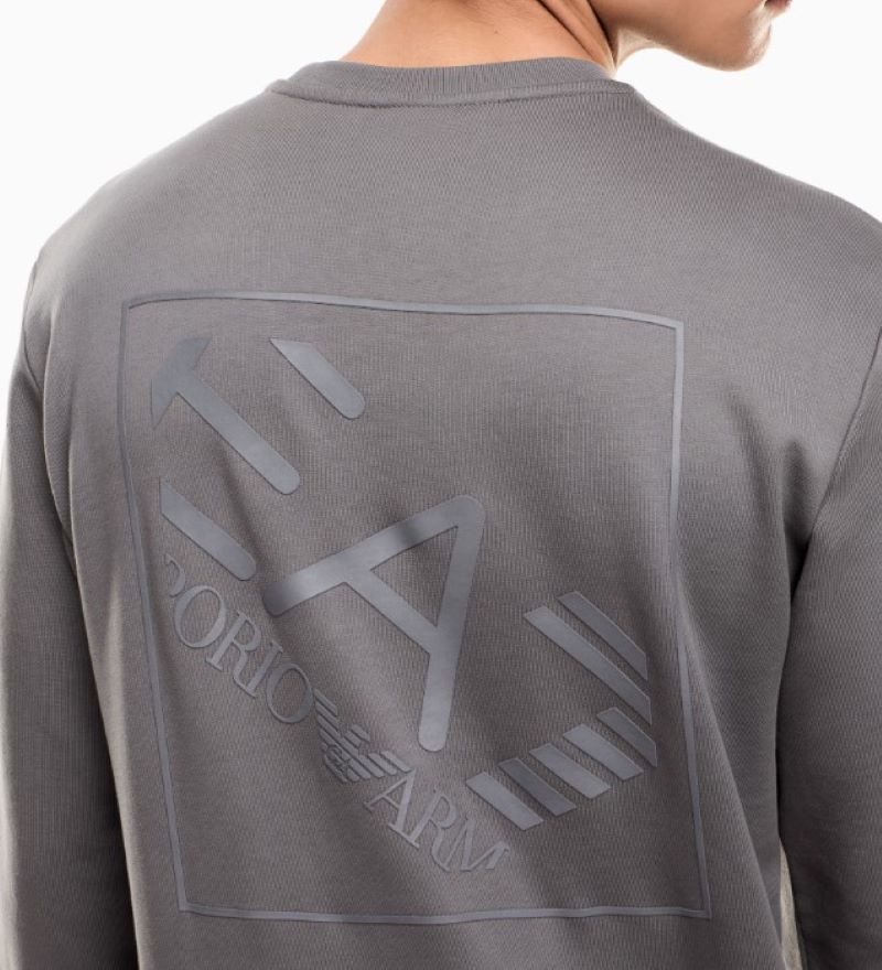 Bluza EA7 TRAIN LOGO SERIES M OVERSIZE LOGO T-TOP CN COFT - poza 3