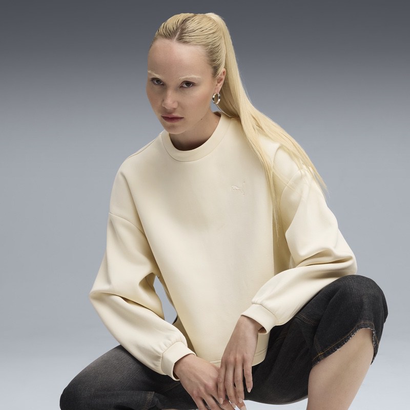 Bluza Puma WARDROBE ESS Oversized Crew DK - poza 3