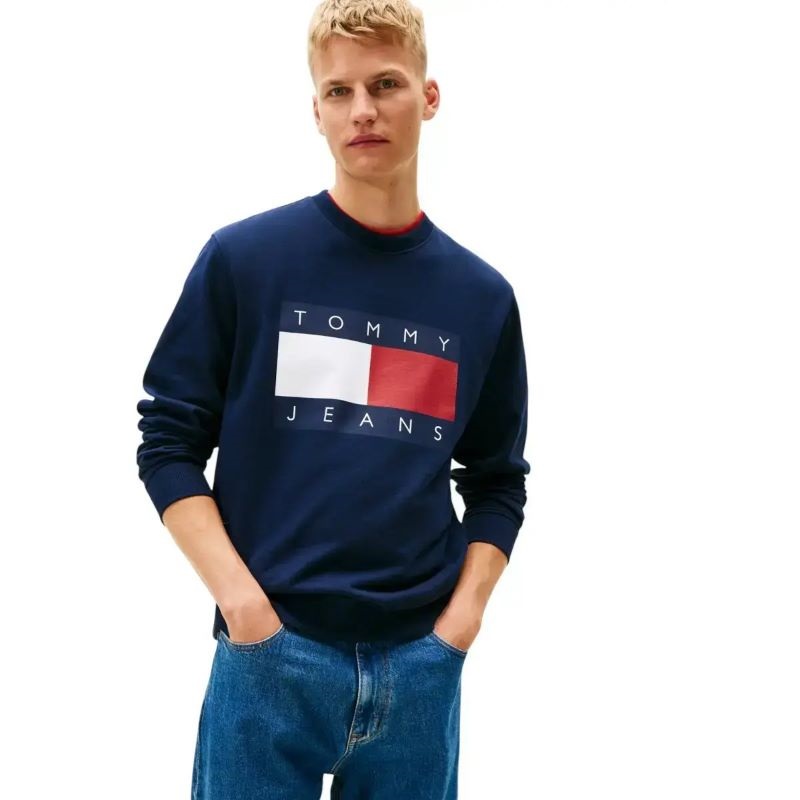 Bluza Tommy Hilfiger TJM REG BIG FLAG CNECK - poza 1