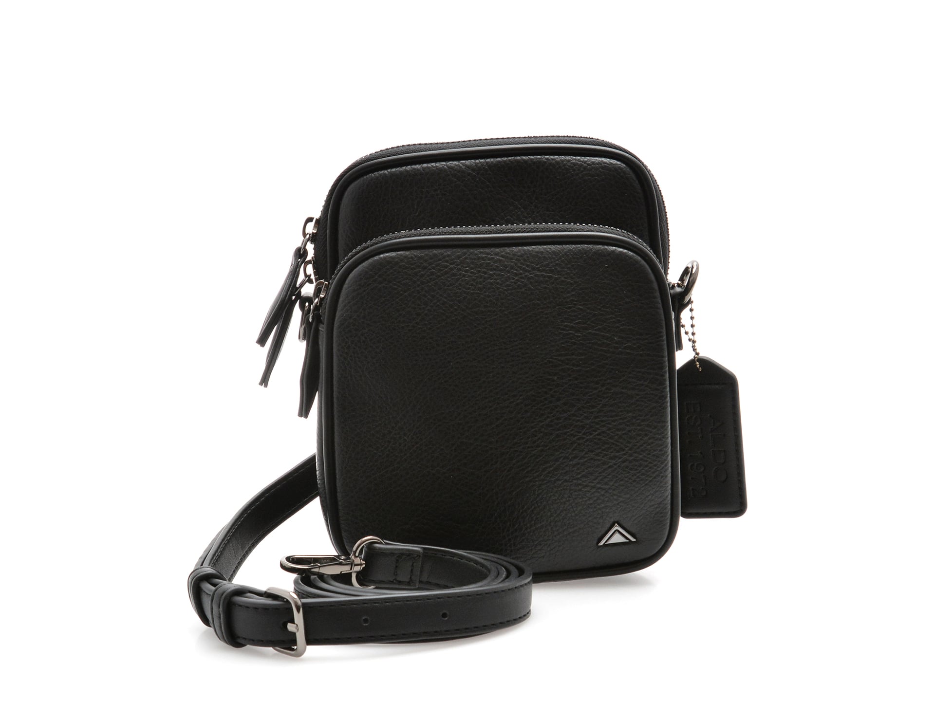 Borseta ALDO neagra, THOMPSO 009, din piele ecologica
