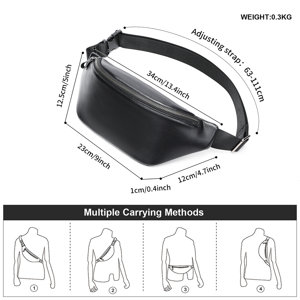 Borseta pentru barbati, Anderin GT3799, piele naturala, model negru - poza 3
