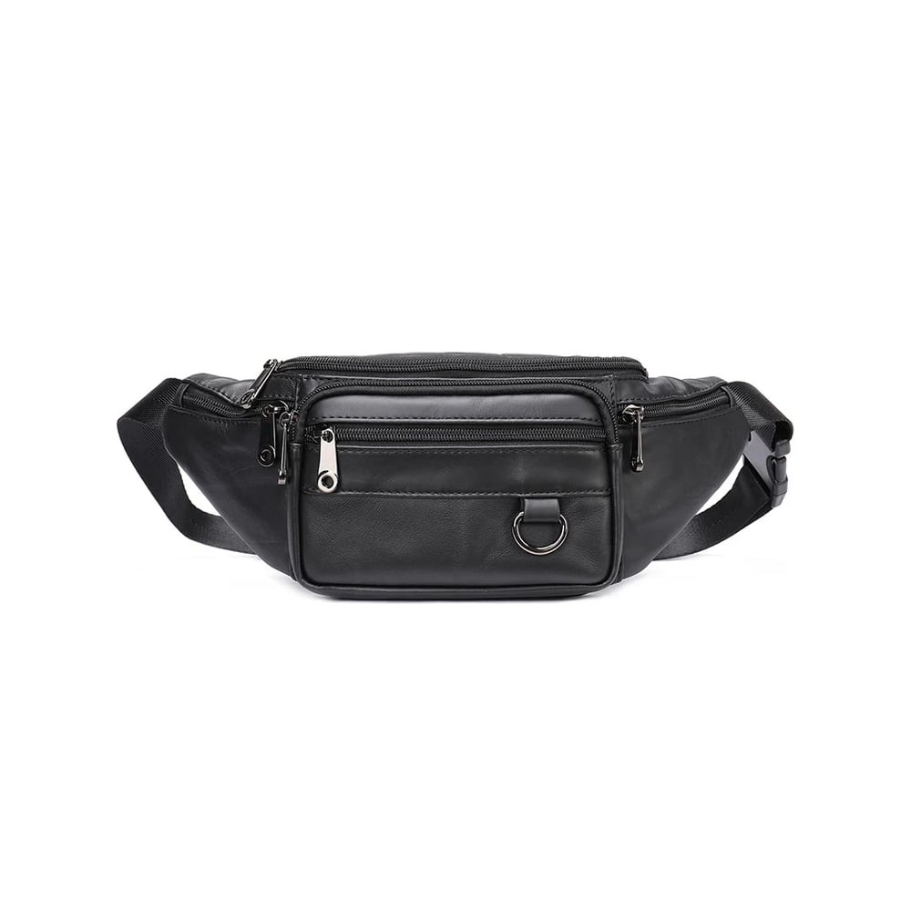 Borseta pentru barbati, Iseron GT3800, piele naturala, model negru - poza 5