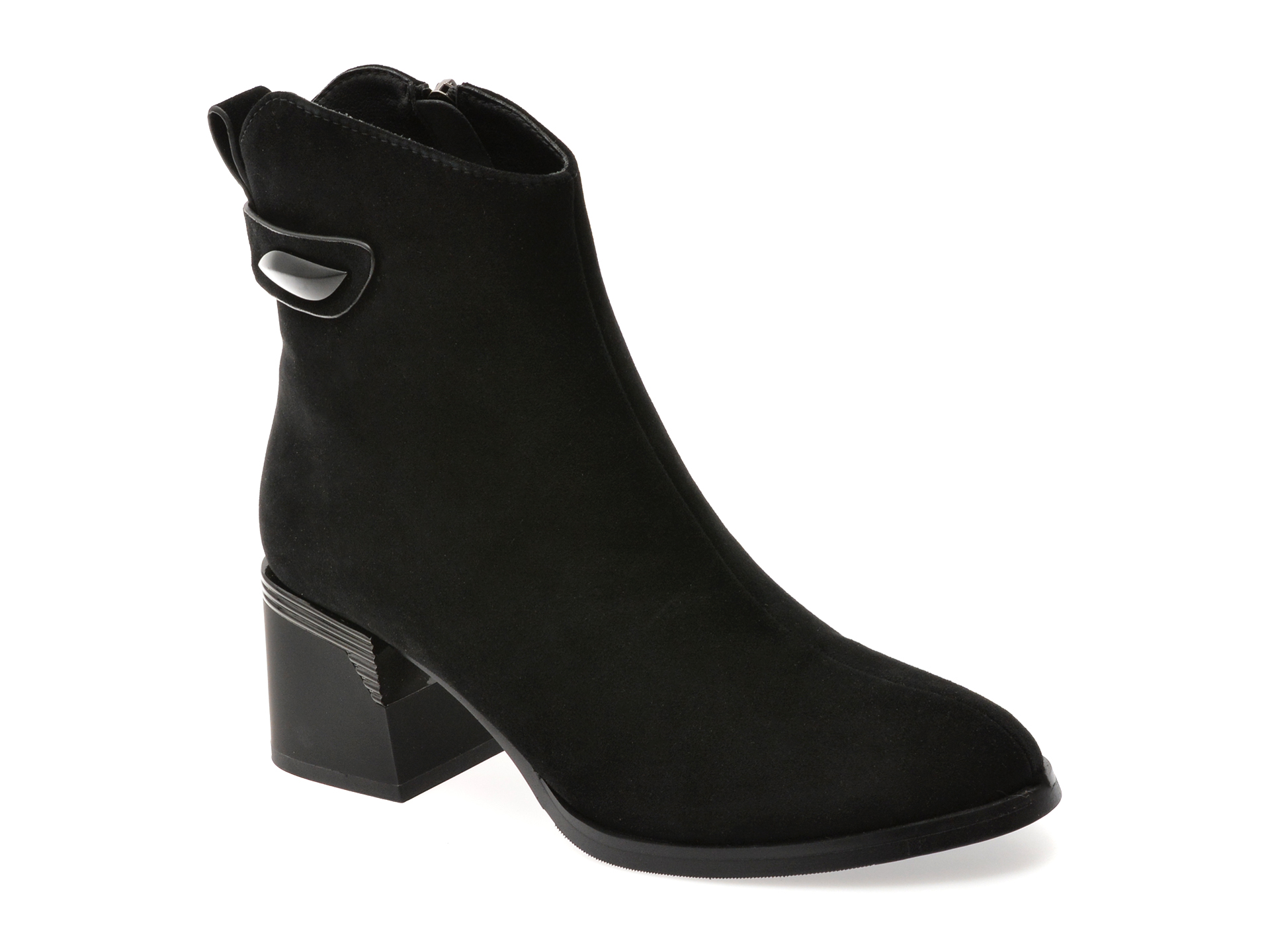 Botine ALDO negre, 170020, din piele intoarsa