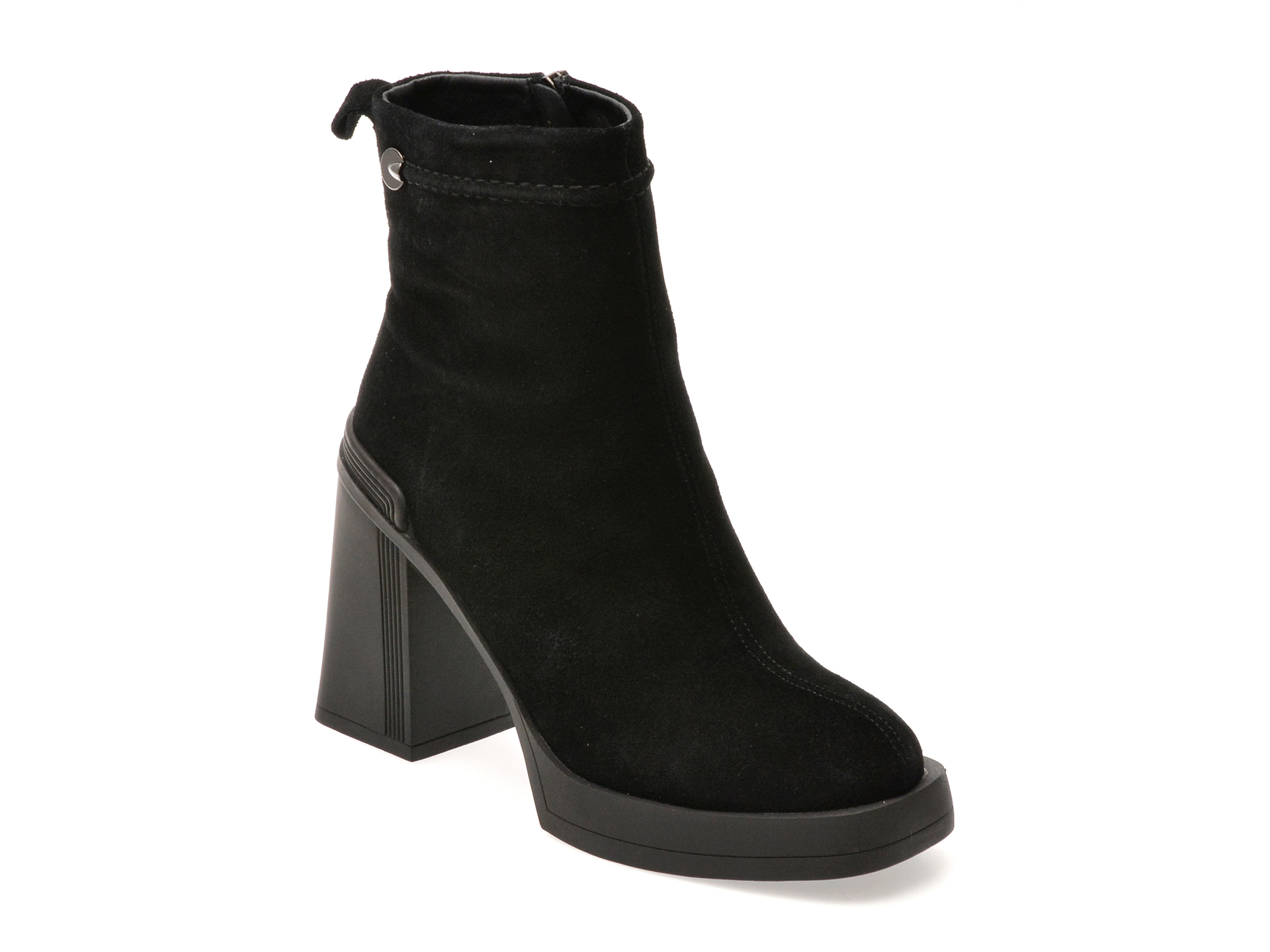 Botine ALDO negre, 70010, din piele intoarsa