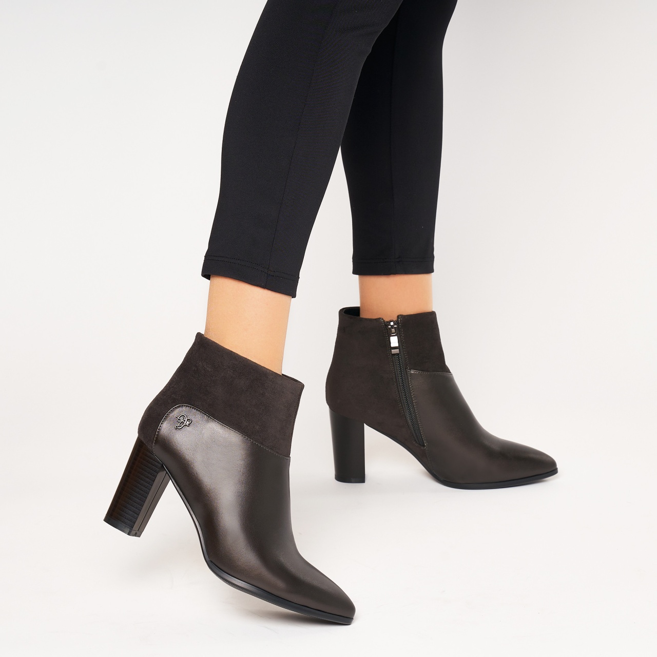 Botine dama din Piele Ecologica+Piele Ecologica Intoarsa CRL0581