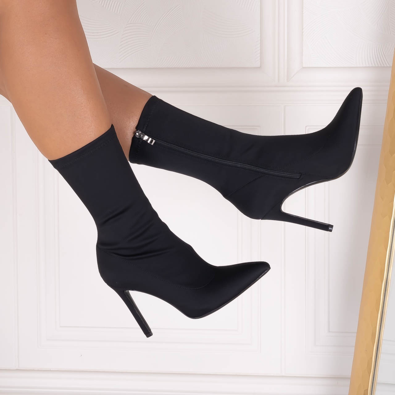 Botine dama Negre din Texti/neopren Maribia - poza 2