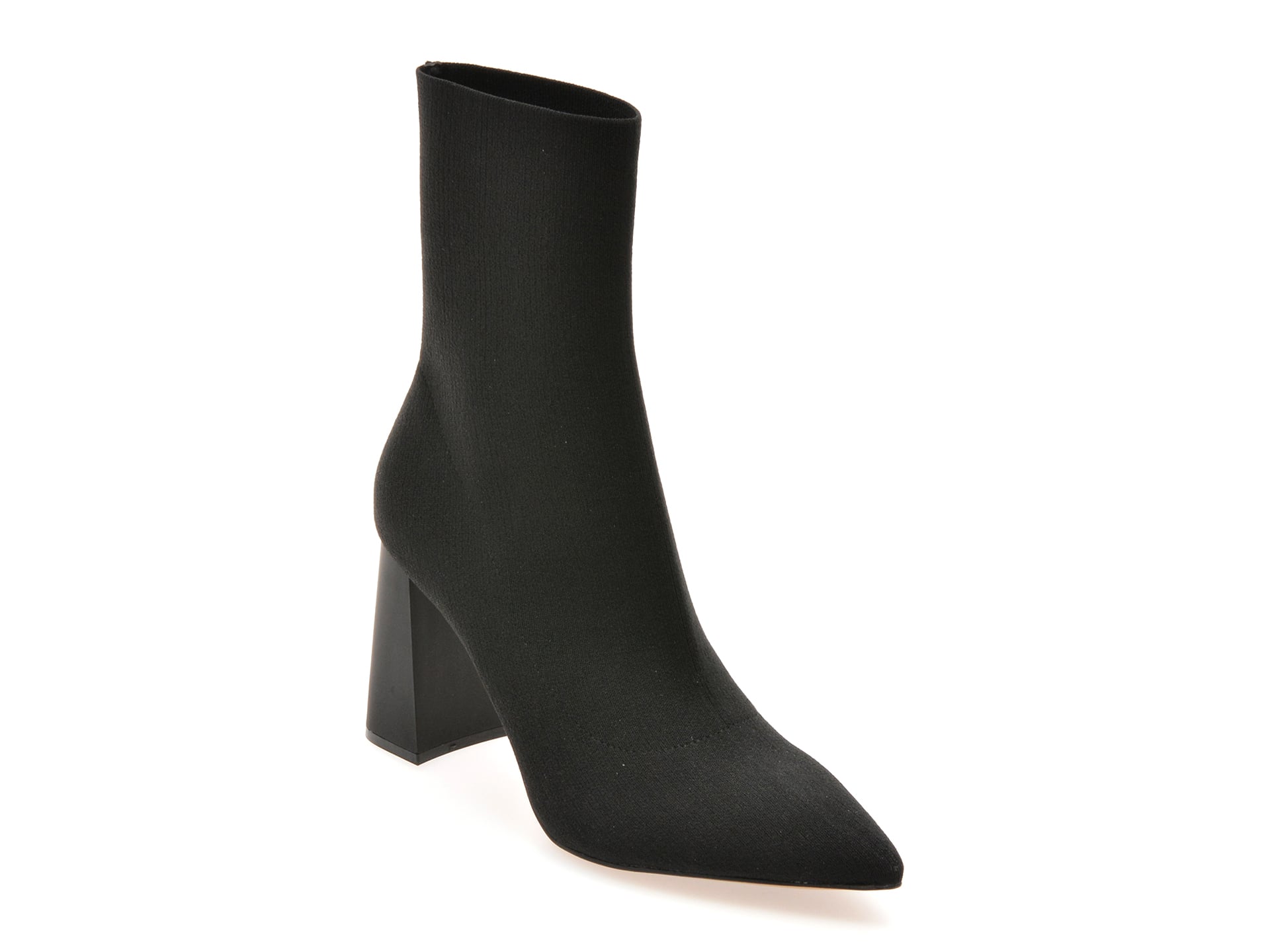 Botine elegante ALDO negre, PLUMTREE 001, din material textil