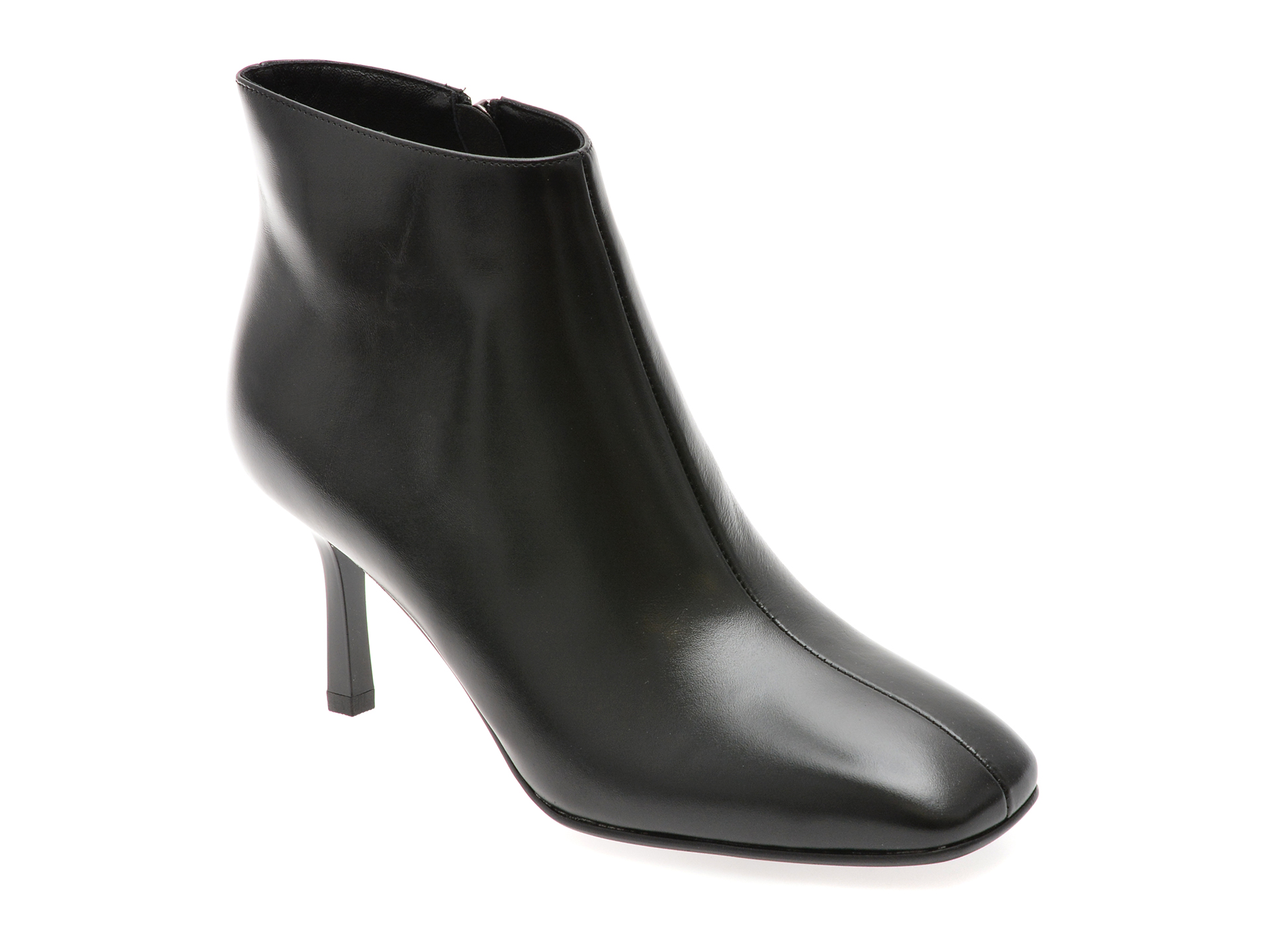 Botine elegante EPICA negre, E37860B, din piele naturala