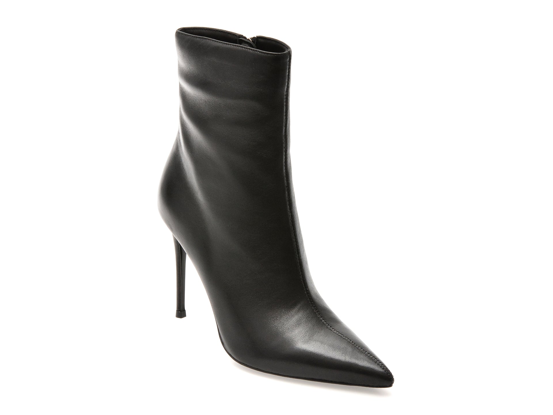 Botine elegante EPICA PREMIUM negre, 2466T, din piele naturala