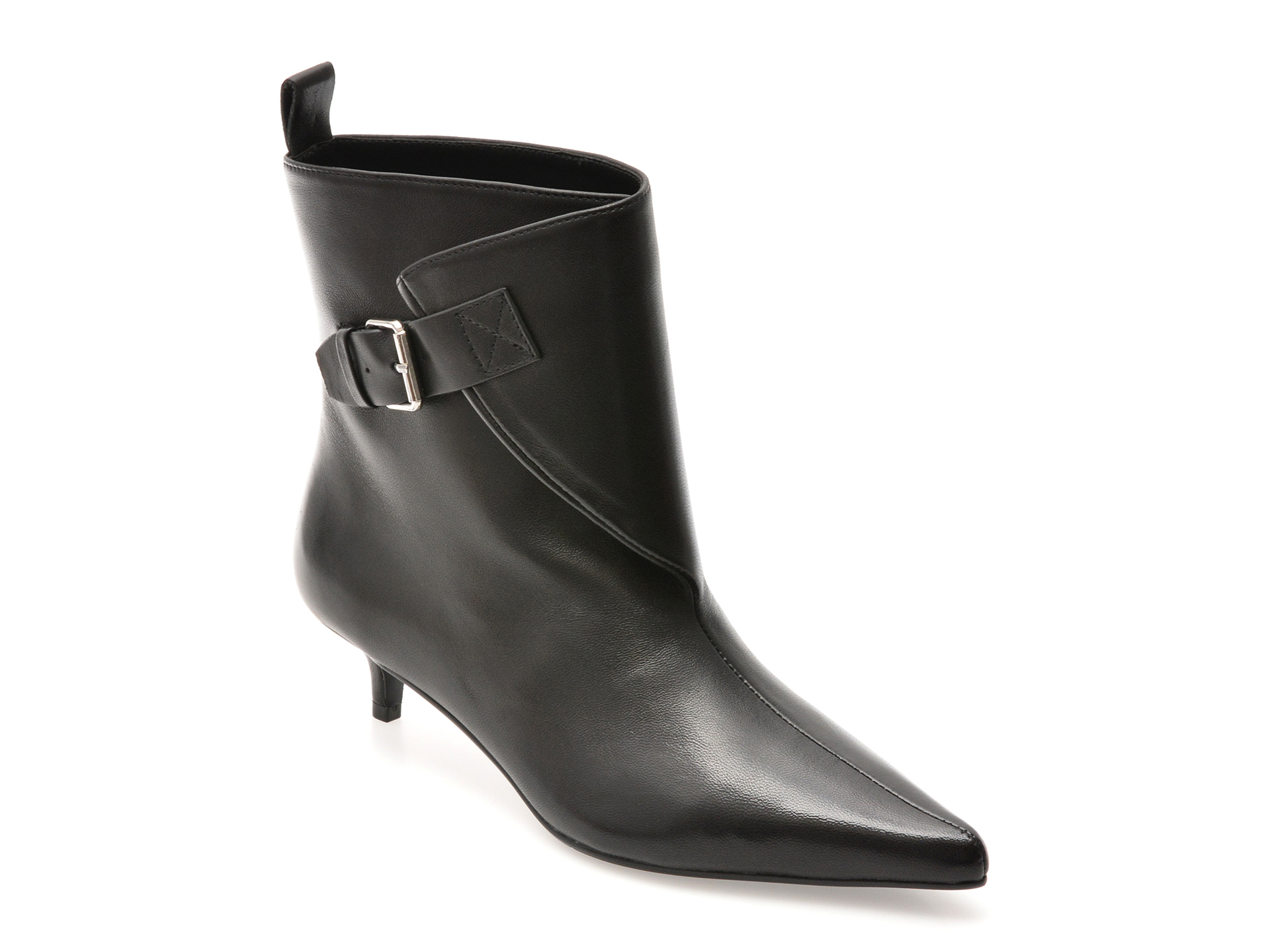 Botine elegante EPICA PREMIUM negre, H377R2, din piele naturala